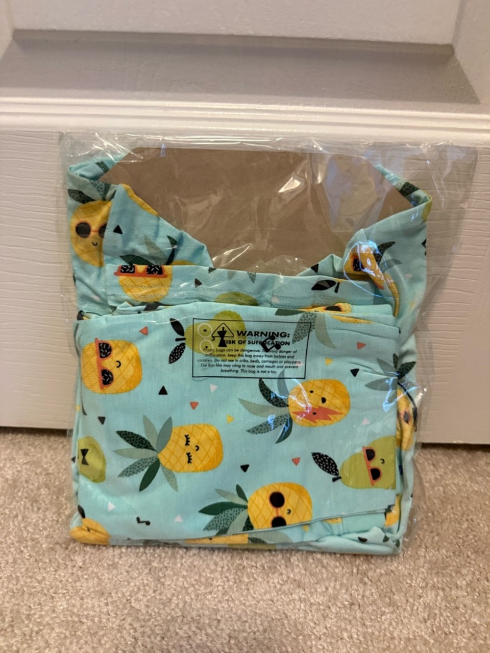 Little Sleepies Pineapple Jams two piece long sleeve pajamas size 4T NIB - Picture 4 of 4